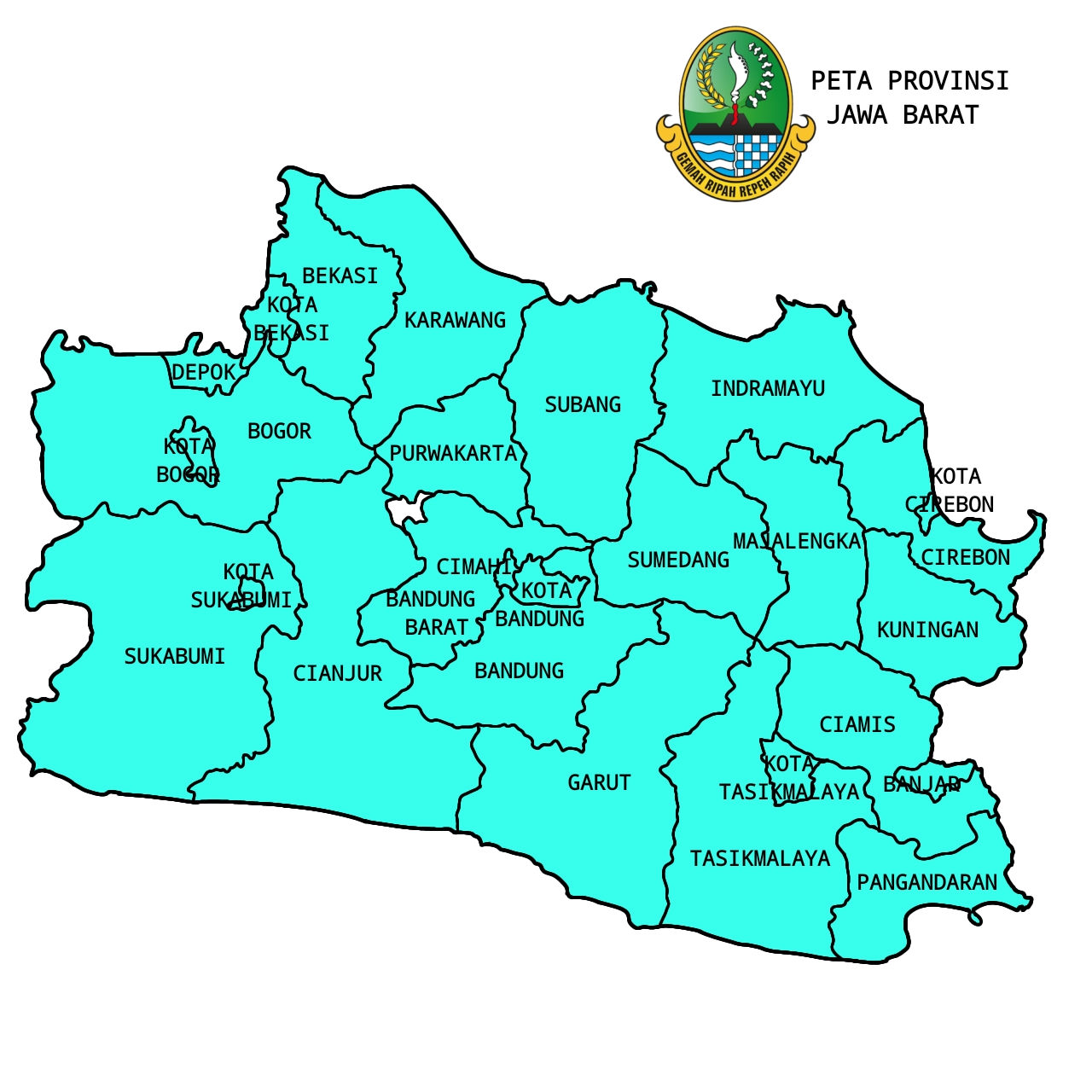 Peta Wilayah Jawa Barat